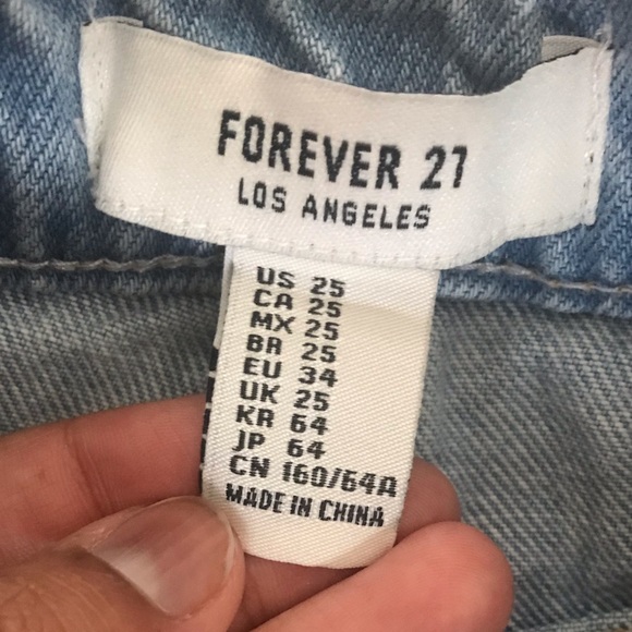 Forever 21 Hi-Rise Ripped Jean Shorts - Picture 4 of 5